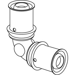 Uponor S-Press PLUS отвод латунный 25-25