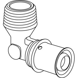 Uponor S-Press PLUS угольник с наружной резьбой 25-R1"
