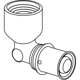 Uponor S-Press PLUS угольник с внутренней резьбой 16-Rp1/2"