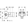 Встраиваемая часть переключающего вентиля hansgrohe Quattro 15930180
