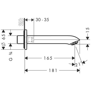 Hansgrohe Metris излив хром 31494000