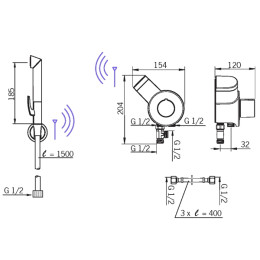 Душевой комплект ORAS Optima Smart Bidetta 3V 197095