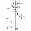 Душевая стойка с ручным душем Mora MMIX S6, шланг 1750мм, хром, 130311, (217704)