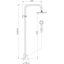 Смеситель для душа с душевым гарнитуром СО182.5/7CMATC (CO182.5/3CMATC) RAV Slezák Колорадо