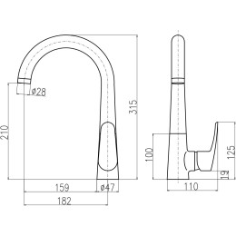 Смеситель для кухни Rav Slezak Amur AM719.5CMATC