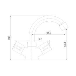Смеситель Rossinka R02-22 для раковины