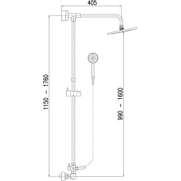 Душевой гарнитур со смесителем TRM81.5/5-02 термостатический