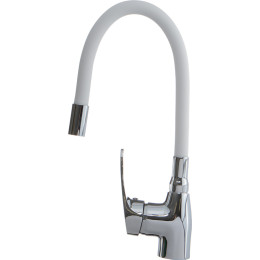 Смеситель для кухни MELODIA Ostessa гибкий излив белый MDV40615White