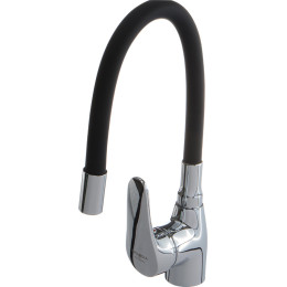 Смеситель для кухни MELODIA Ostessa гибкий излив чёрный MDV40615Black