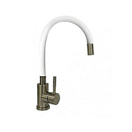 смеситель кухня Snake гибкий излив белый, нерж., K44 W ESKO