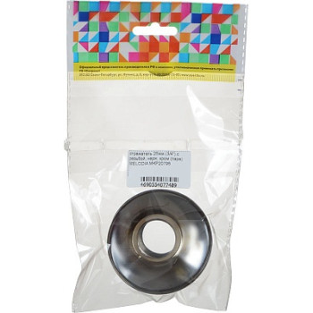 отражатель 25мм (3/4") с резьбой, нерж. хром (пара) h=20мм MELODIA MKP20795