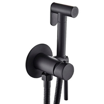 смеситель скрытого монтажа с гигиеническим душем, SMH06 BLACK ESKO