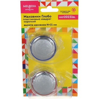 маховик Глобо пласт. квадрат 7*7 короткий (пара) MELODIA MKP20231BL
