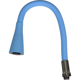 излив гибкий с лейкой "колокольчик" голубой 49см MELODIA MKP20905E