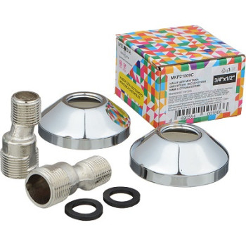 эксцентрик д/смесителя L=58мм латунь с отражателем 3/4" (пара) MELODIA MKP21009C