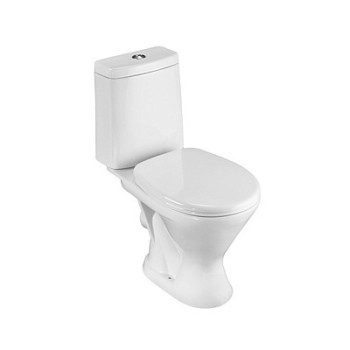 унитаз-компакт Грация горизонт.выпуск, нижн.подв., сиденье полипр., белый (Santeri)