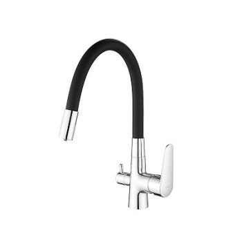 смеситель кухня Coral с гиб. изливом и фильтром для питьевой воды, черный, CL 03 B ESKO