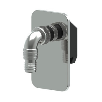 сифон д/стиральной машины для скрытого монтажа хром Unicorn K110