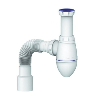 сифон д/умывальника 1.1/2"х40 без выпуска, с переходником 40х32 и гибк.отводом 40х40/50 Unicorn А420