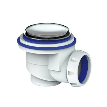 сифон для душевого поддона с латунным хром. выпуском 65мм без отвода Click Clack Unicorn G422Е