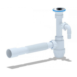 сифон д/умывальника АНИ Юнг 1.1/4"х32 c отводом д/стир.машины,с гибк.трубой 32х40/50 BM1316