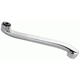 излив для смесителя для ванны плоский S-образный с аэратором 20см LEDEME L20S