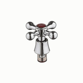 кран-букса LEDEME 1/2" керамика 20 шлицов, угол поворота 90 гр, с маховиком крест LH08