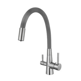 смеситель кухня Coral с подключением к фильтру, нерж., серый, CL 03 G ESKO