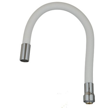 излив гибкий LUXE белый 49см MELODIA MKP20916