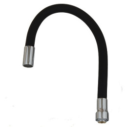 излив гибкий LUXE черный 49см MELODIA MKP20915