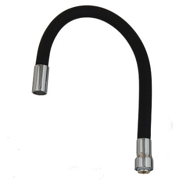 излив гибкий LUXE черный 49см MELODIA MKP20915