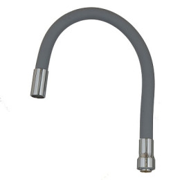 излив гибкий LUXE серый 49см MELODIA MKP20914