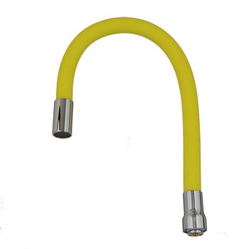 излив гибкий LUXE жёлтый 49см MELODIA MKP20910