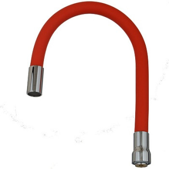 излив гибкий LUXE красный 49см MELODIA MKP20917