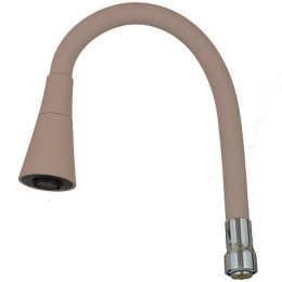 излив гибкий LUXE с лейкой "колокольчик" бежевый 49см MELODIA MKP20921