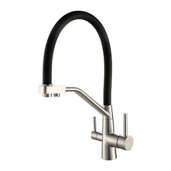 смеситель кухня R-излив, с подключением к фильтру, черный, K25 B ESKO