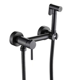 смеситель скрытого монтажа с гигиеническим душем, SMH02 BLACK ESKO