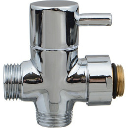 дивертор для душевой системы 3/4"*3/4"*M18x1,5 латунь хром MELODIA MKP21033C