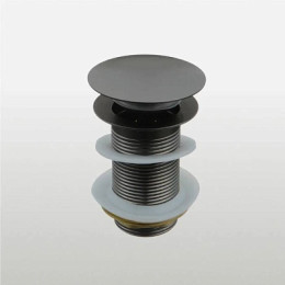 донный клапан с опцией смарт-клик большая кнопка оружейная сталь TeRma 10099