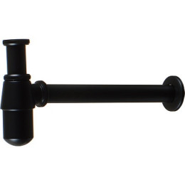 сифон для раковины без выпуска бутылочный латунный черный матовый Classica/Классика TeRma 1 1/4" 100