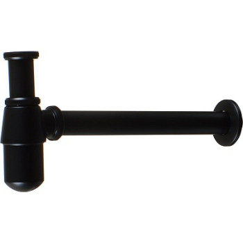 сифон для раковины без выпуска бутылочный латунный черный матовый Classica/Классика TeRma 1 1/4" 100