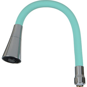 излив гибкий LUXE с лейкой "колокольчик"хром мятный 49см MELODIA MKP20927