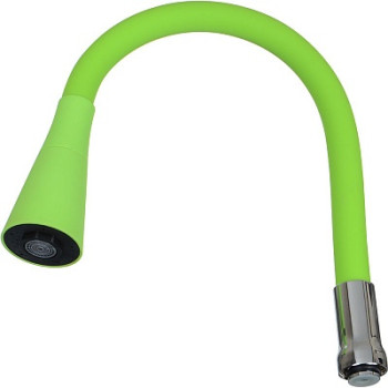 излив гибкий LUXE с лейкой "колокольчик" зеленый 49см MELODIA MKP20904