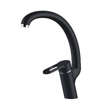 смеситель кухня Future поворотный излив, черный, FT 519 Black VODA