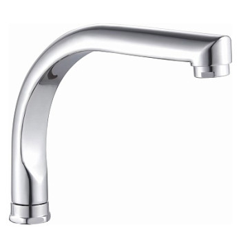 излив для кухонного смесителя R-образный литой с аэратором 22см MELODIA MKP30001P