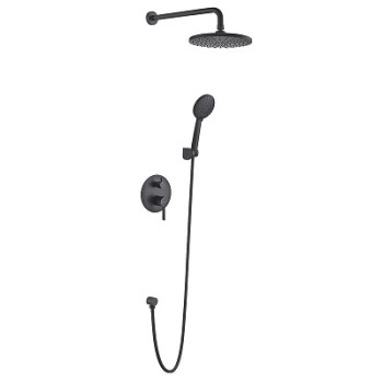 душевая система скрытого монтажа Vessel Black Set_3in1 VODA