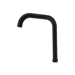 излив для кухонного смесителя Г-образный люкс с аэратором чёрный 25,5см MELODIA MKP20666Pbk