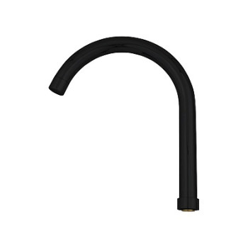 излив для кухонного смесителя R-образный люкс с аэратором чёрный 23см MELODIA MKP20667Pbk