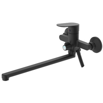 смеситель ванна Shore Black с изл. 331 мм, с акс., SHR31B VODA