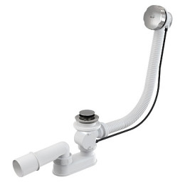 сифон д/ванны полуавтомат мет.комплект A55K-VE-01 Alcadrain